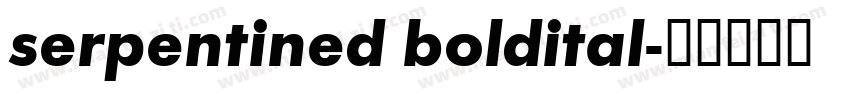 serpentined boldital字体转换